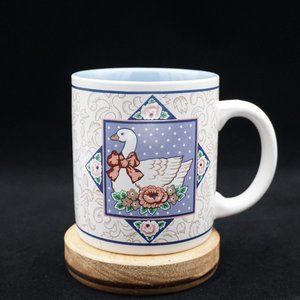 Vintage 90s Kitschy Country Duck Goose Motif Coffee Mug